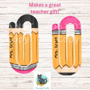 Lehrer Schule Wertschätzung Lesezeichen Paperclip Sublimation Designs - PNG Dateien - Passt garantiert für GG Sublimation Rohlinge