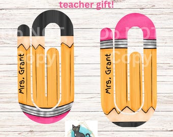 Pencil Bookmark Paperclip Sublimation Designs - Teacher Appreciation PNG (Digital Download)