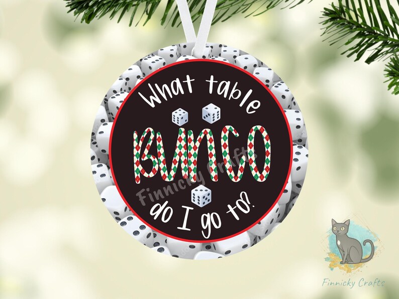 Bunco Ornament Design Bundle, PNG, Digital Download image 2