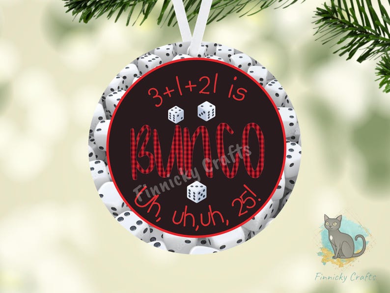 Bunco Ornament Design Bundle, PNG, Digital Download image 5