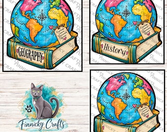History Books, night light, sign, earrings, Badge Reel, PNG Design, Sublimation Download, Customizable
