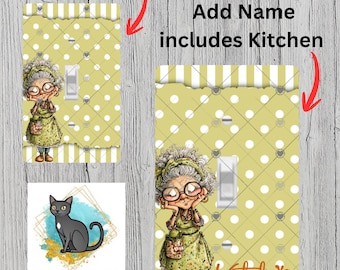 Interruptor de luz individual de la abuela, sublimación, decoración, sublimación, digital, PNG, diseño - 2 versiones - Personalizar - Personalizar