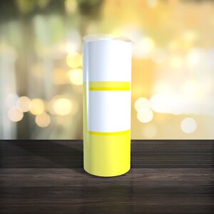 Customizable Spray Can Tumbler Template - Be Gone Template - Yellow - Digital Design - Sublimation Tumbler