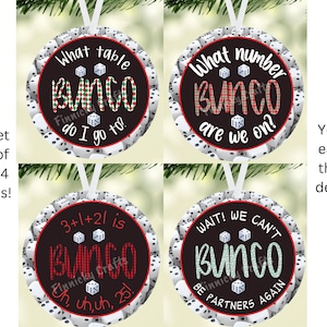 Bunco Ornament Design Bundle, PNG, Digital Download image 1