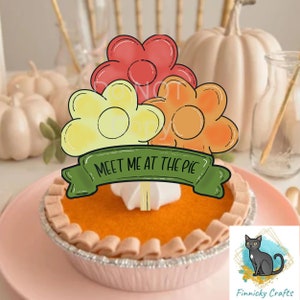 Fall Flowers Cake Topper Sublimation Design (Digital Download)