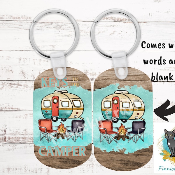 Dog Tags, Keys to the Camper, Sublimation, Digital, PNG Design, Download for Earrings, Wall Decor, Door Hanger, Keychain