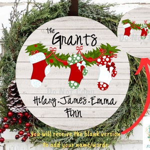 Customizable Stockings Christmas stockings  Xmas Sublimation Design PNG Graphic Clip Art Digital Download