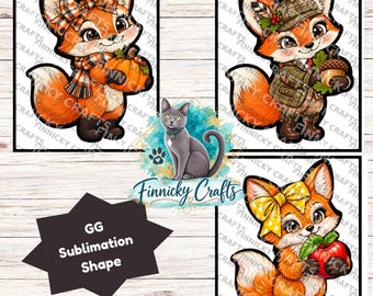 Fox Holding a Pumpkin Shape, GG Sublimation PNG – Sublimation Design, Digital Design