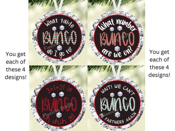 Bunco Ornament Design Bundle, PNG, Digital Download