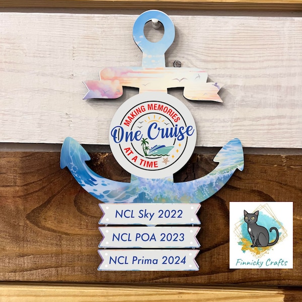 Customizable Anchor Cruise Ship Decor - Sublimation  - Cruise Tracker - Cruise History