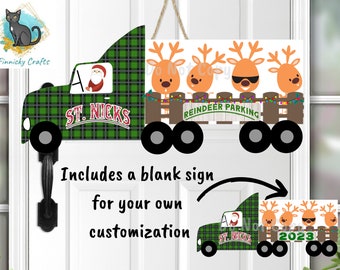 18 Wheeler, Santa, Reindeer, Truck,Sublimation, Digital, PNG, Design, Download Only, Ornament, Decoration, Sign