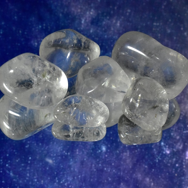 Reiki Charged PREMIUM Clear Quartz Healing Crystal Tumblestone Ethical Source