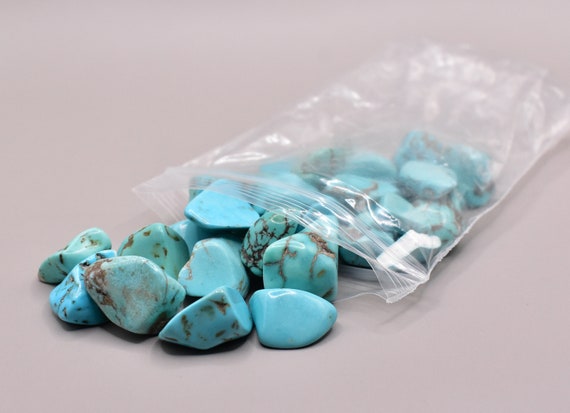Turquenite Turquoise Howlite 50g Shard Bag, 9-12mm shards, ethically  sourced healing crystals