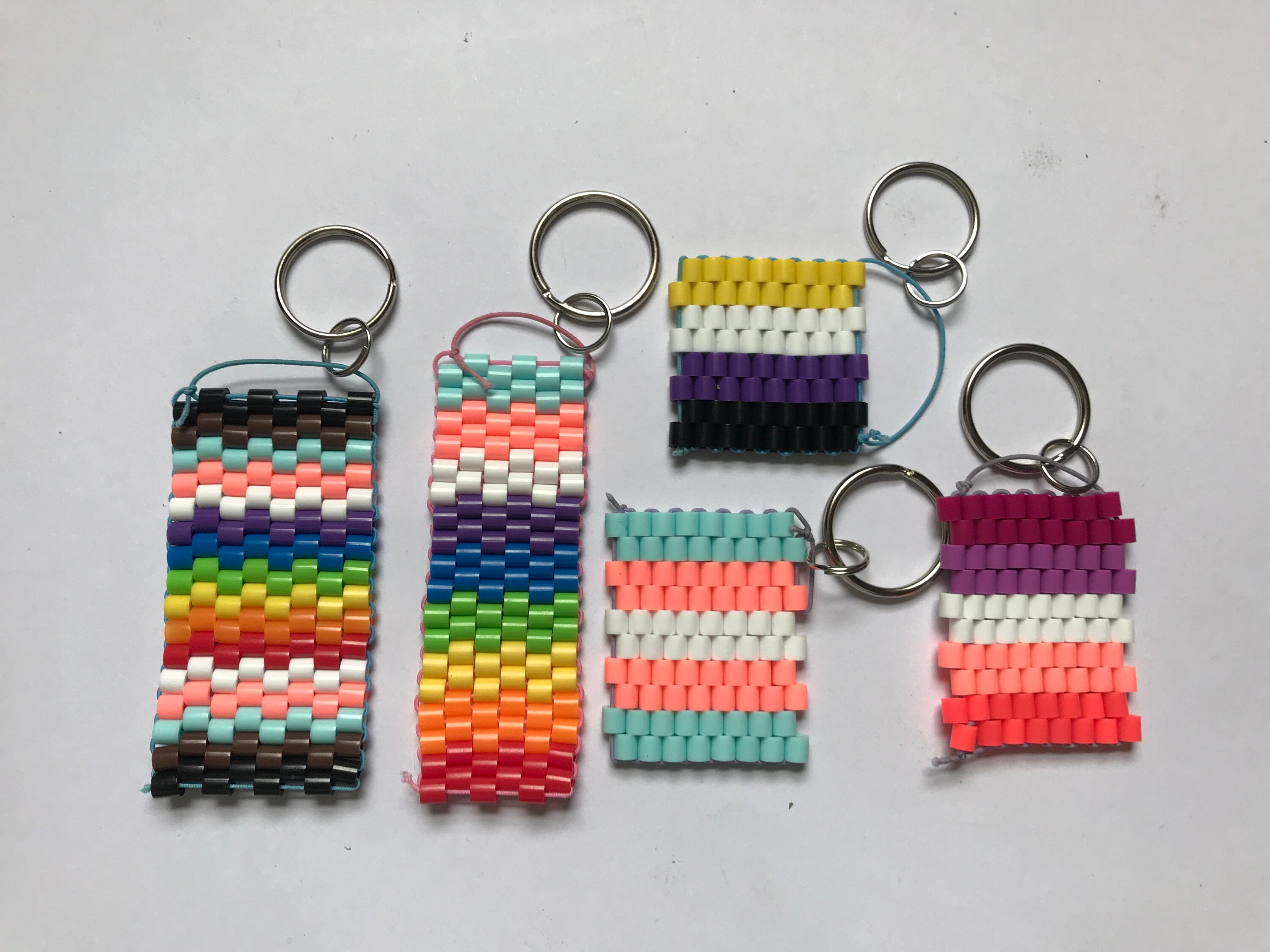 Stretchy Beaded Fidget Keychains PRIDE THEMED Etsy