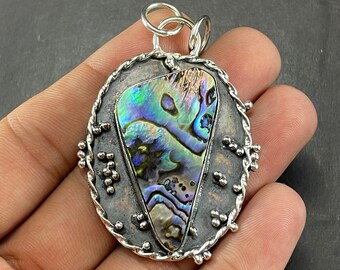 Silver Shell Pendant Etsy