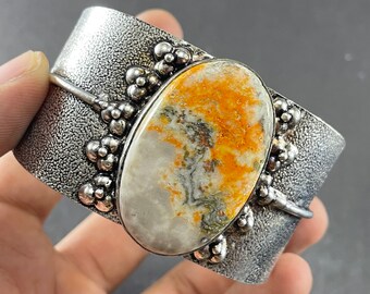 A+Bumble Bee Jasper Bangle 925 Silver Plated Bangle Gift Bangle Top Quality Bracelet Gemstone Bracelet Boho /& hippie Bracelet Cuff Bracelet