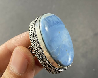 Natural Owyhee Blue Opal Handmade 925 Sterling Silver Plated Pendant Earrings Sets Jewelry AZ 11731