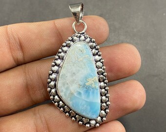 Top Quality Larimar Cabochon gemstone Natural Larimar gemstone for pendant Larimar semi precious loose gemstone Larimar stone 23 Cts D-7292