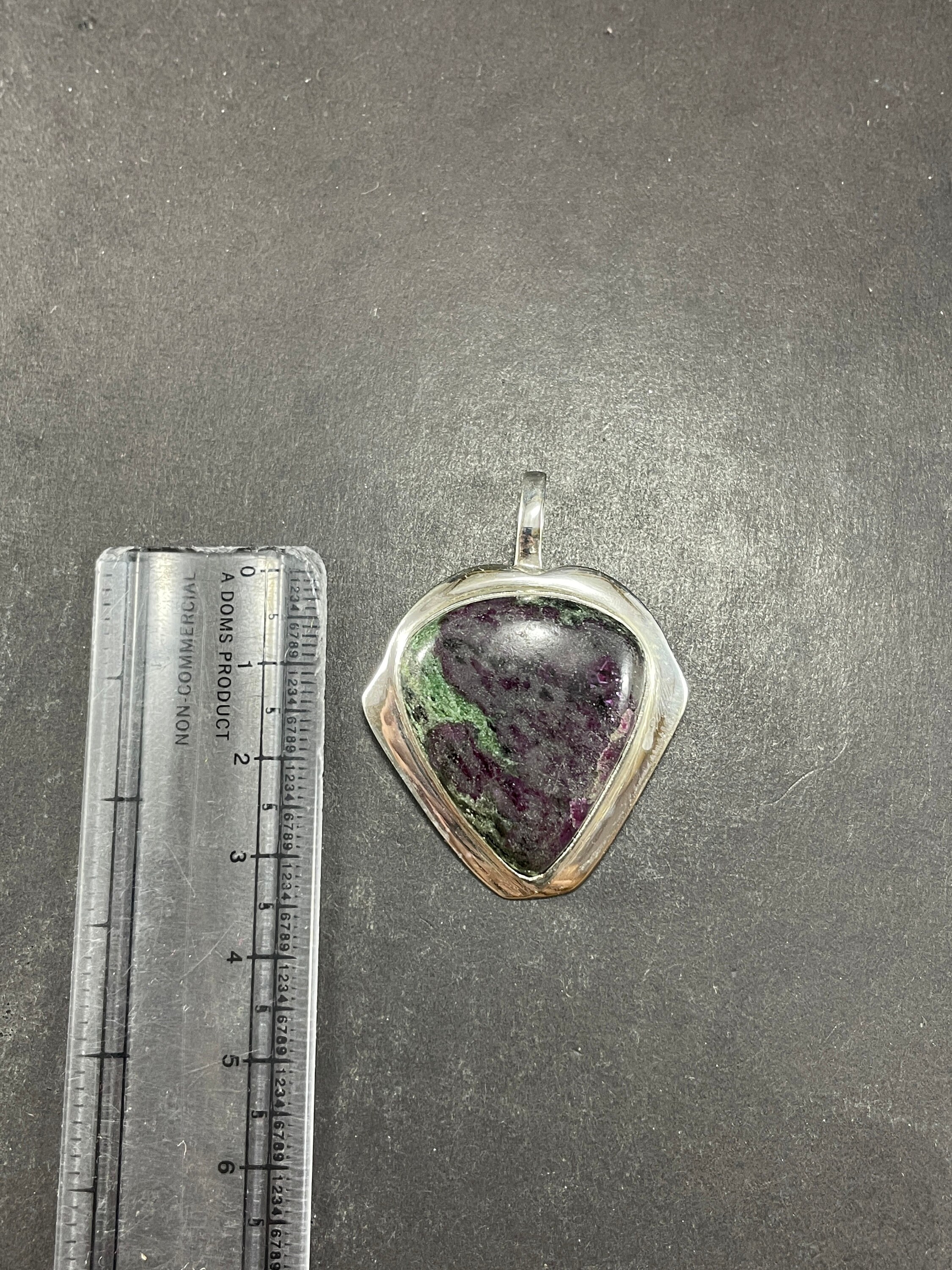 Natural Ruby Zoisite Gemstone Pendant 925 Sterling Silver Etsy