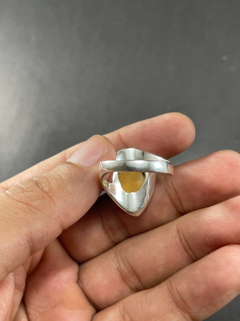 Gift For Love Vintage Mookaite Ring 9.5 Gemstone Jewelry Gift For Her Mookaite Miss You Ring Mookaite Silver Ring Gift Ring For Mom