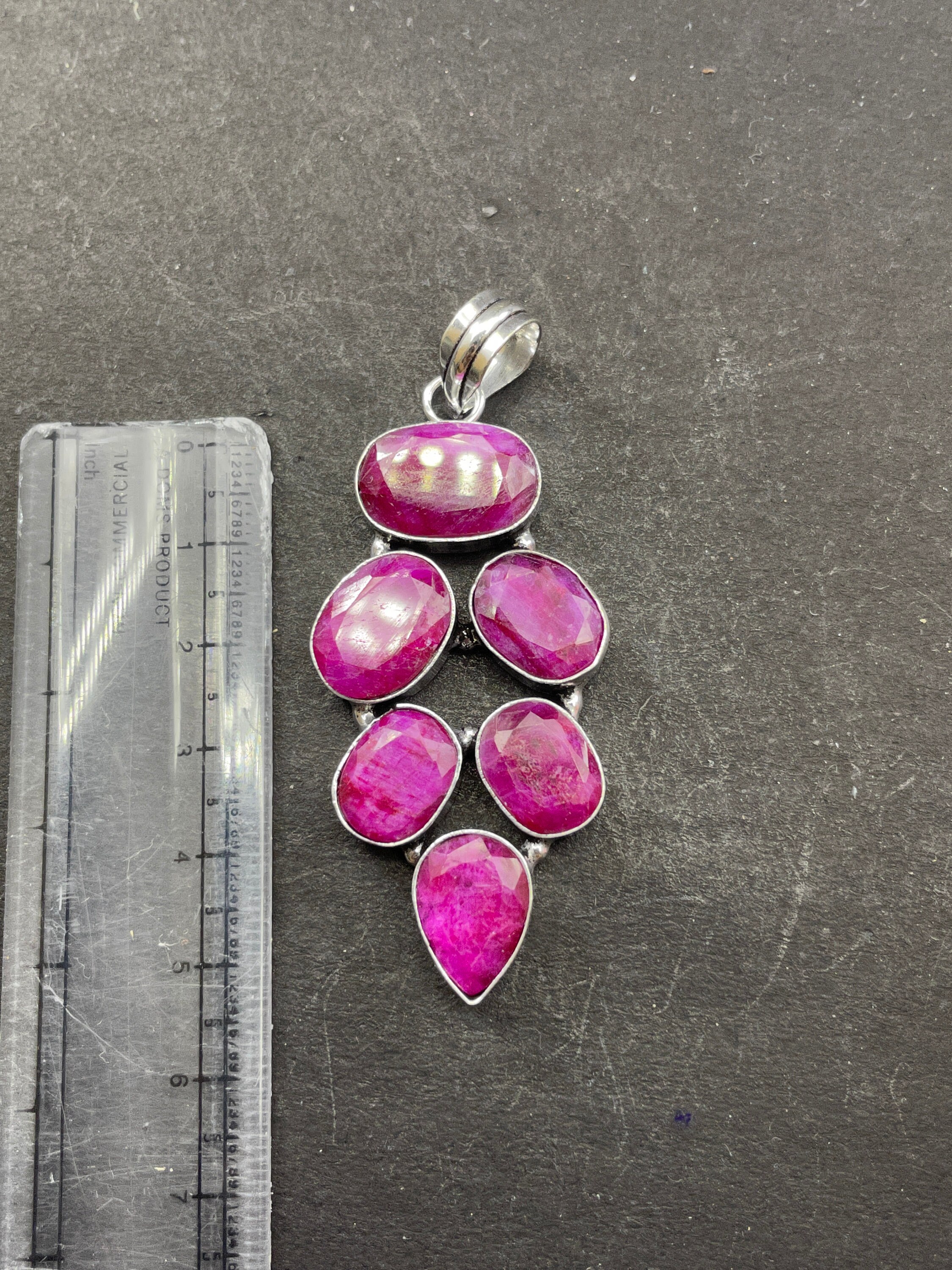 Ruby Pendant Ruby Gemstone Pendant 925 Sterling Silver | Etsy