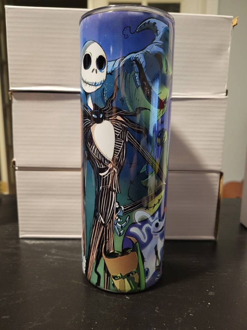 Nightmare before christmas tumbler/ tumbler/ 20oz skinny/ Etsy