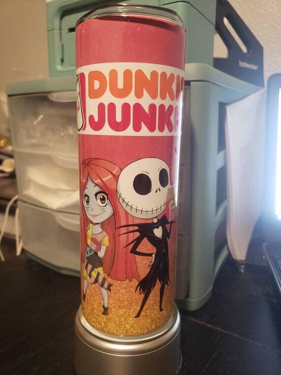 Jack and Sally/ Dunkin Donut Tumbler/ Jack Tumbler/ Nightmare Etsy