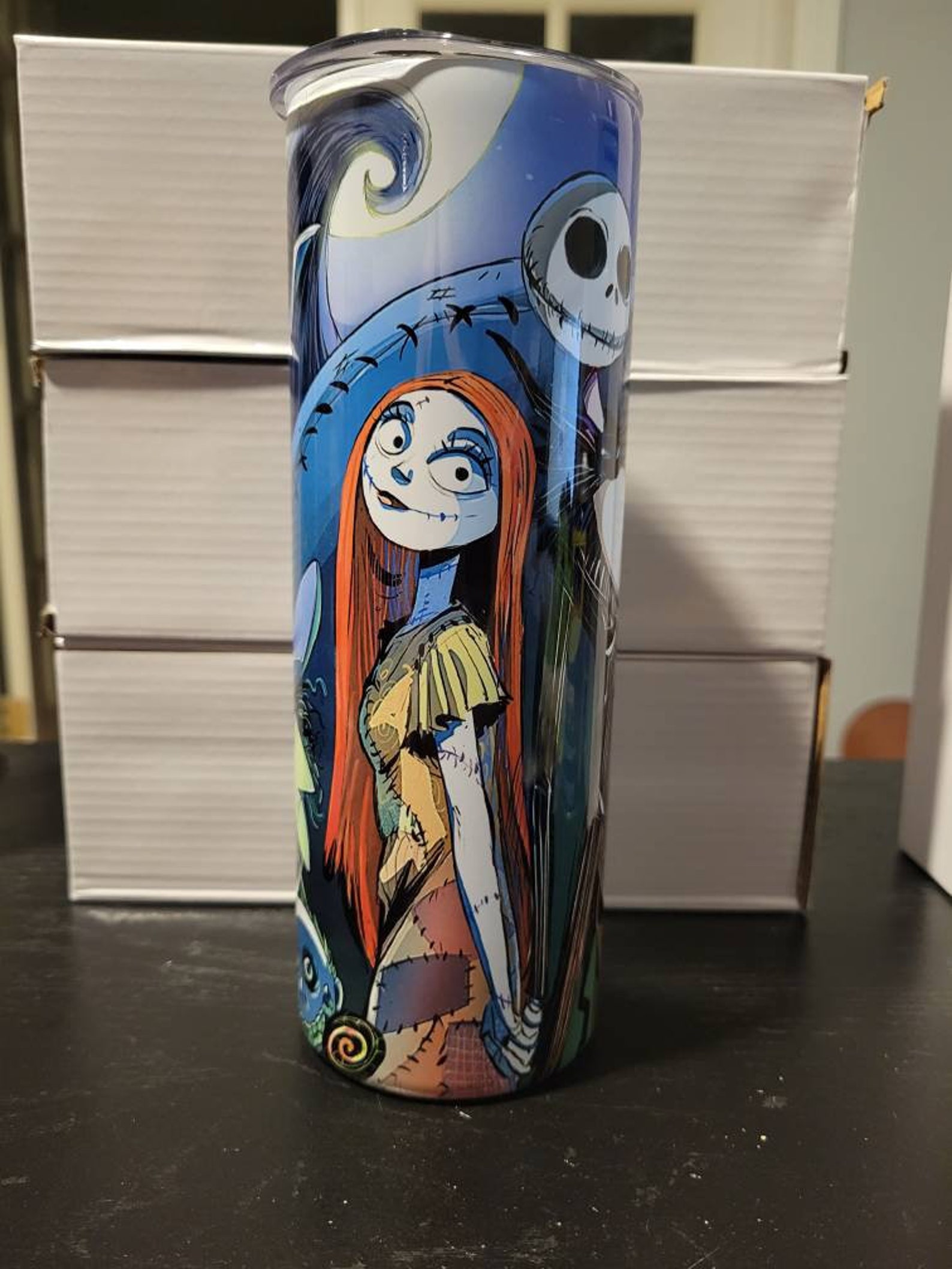 Nightmare Before Christmas Tumbler/ Tumbler/ 20oz Skinny/ Etsy