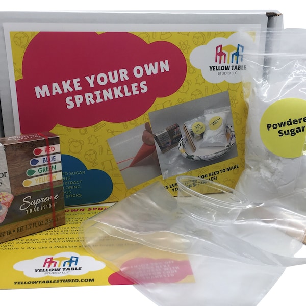 DIY Sprinkle Kit, Homemade Sprinkles, Jimmies Kit, Science Kid Kit, Kid Activities, Cooking Project, Science Experiment, Homeschool, Gift