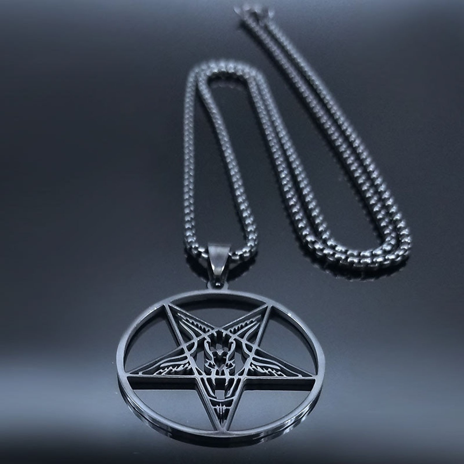Sigil Of Baphomet Black Pendant. Church of Satan. Stainless | Etsy