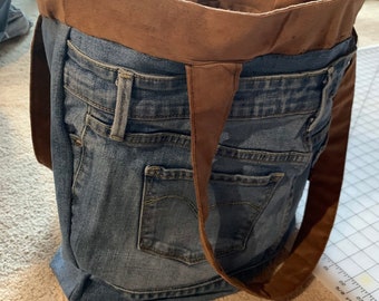 blue jean diaper bag