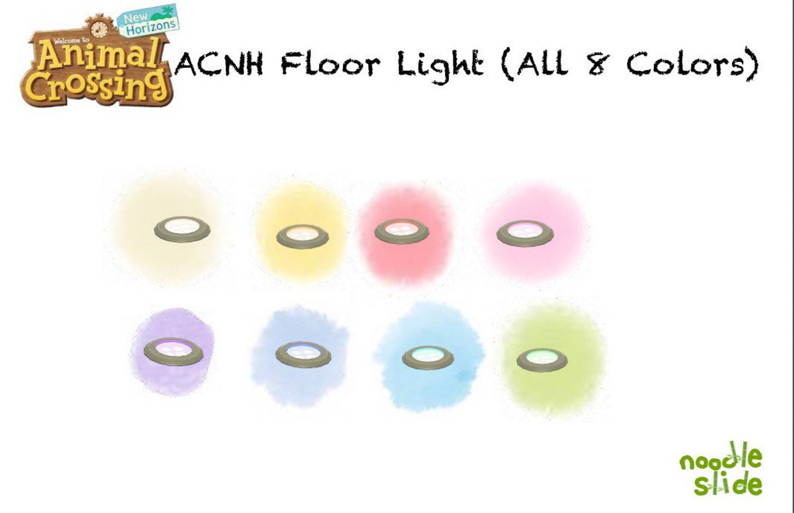 ACNH Floor Light Todos los 8 colores artículos Animal Etsy
