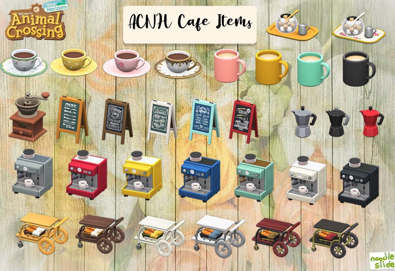 ACNH Cafe Coffee Shop Items Furniture Coffee Cup/Menu Etsy