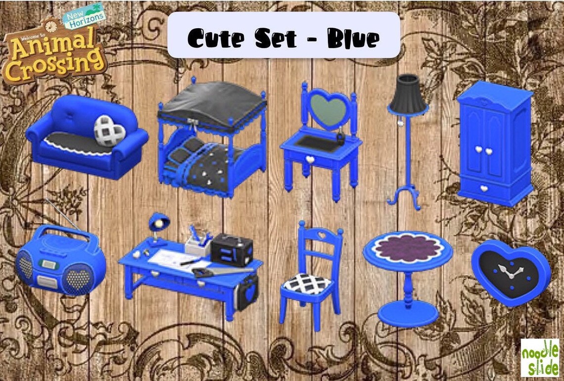 ACNH Cute Furniture Set Animal Crossing Items Etsy