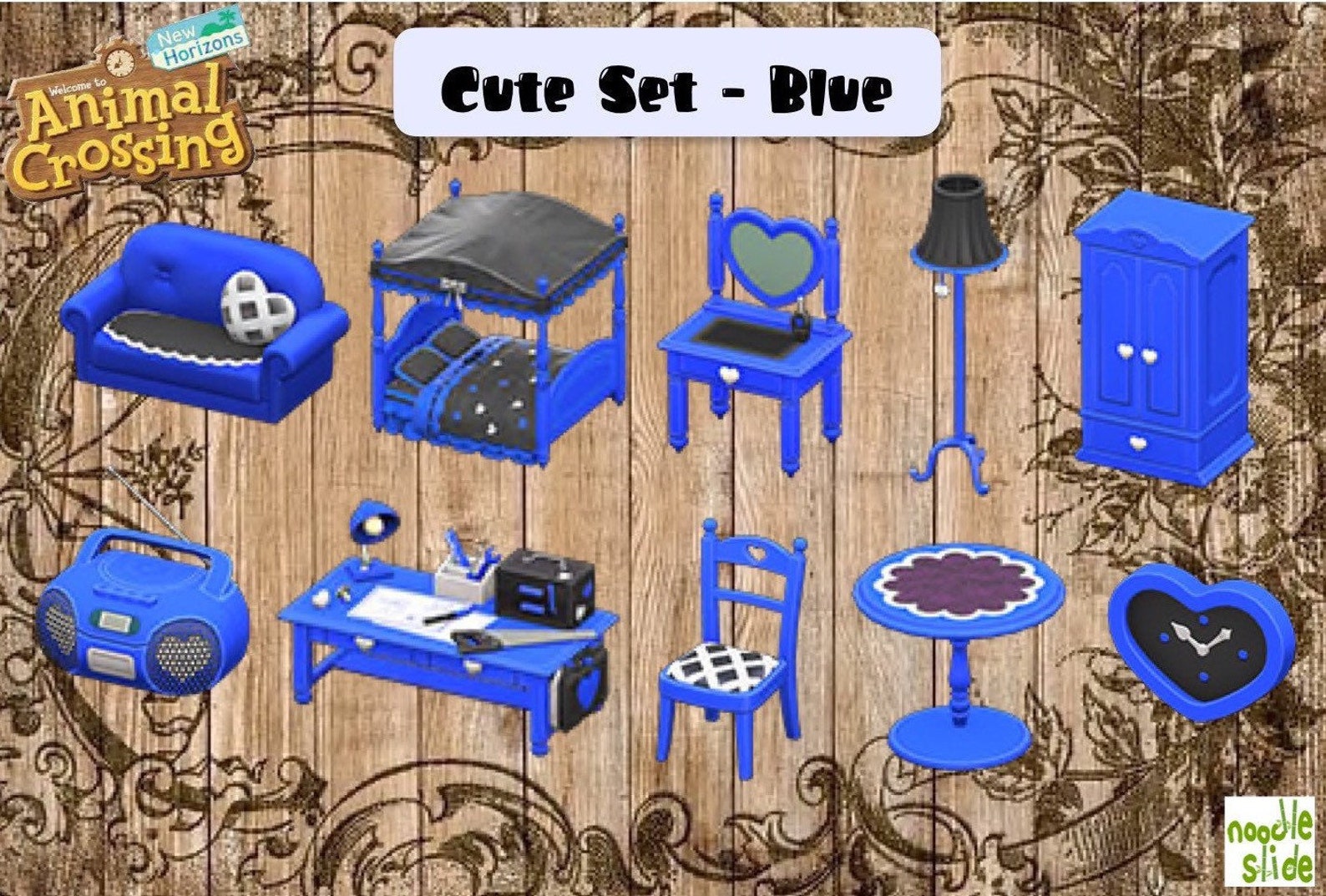ACNH Cute Furniture Set Animal Crossing Items Etsy
