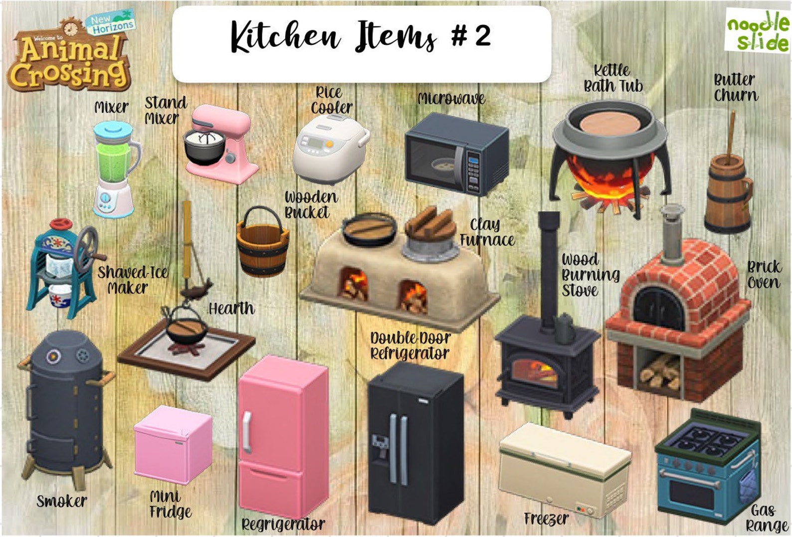 ACNH Kitchen Furniture Items 2 Animal Crossing Etsy