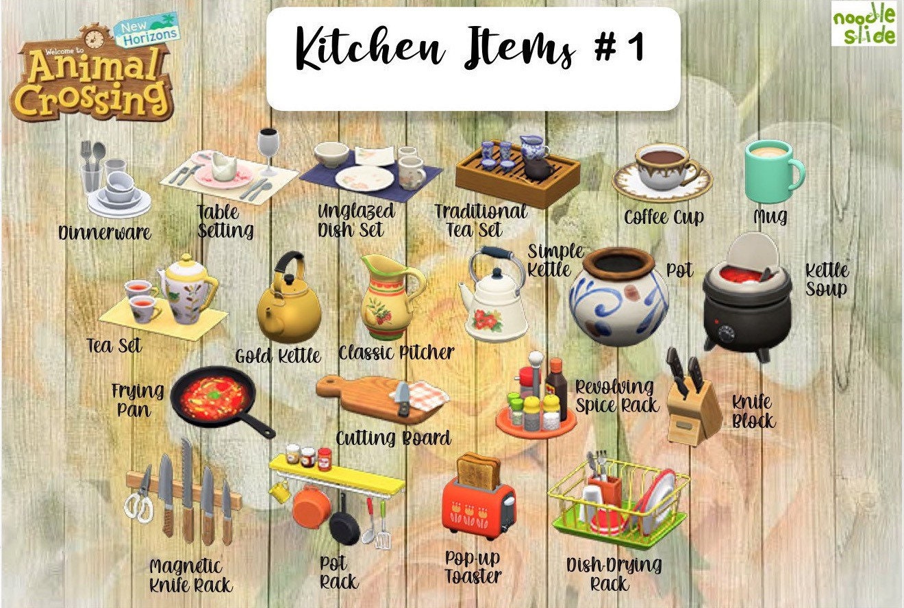 ACNH Kitchen Furniture Items 1 Animal Crossing Etsy