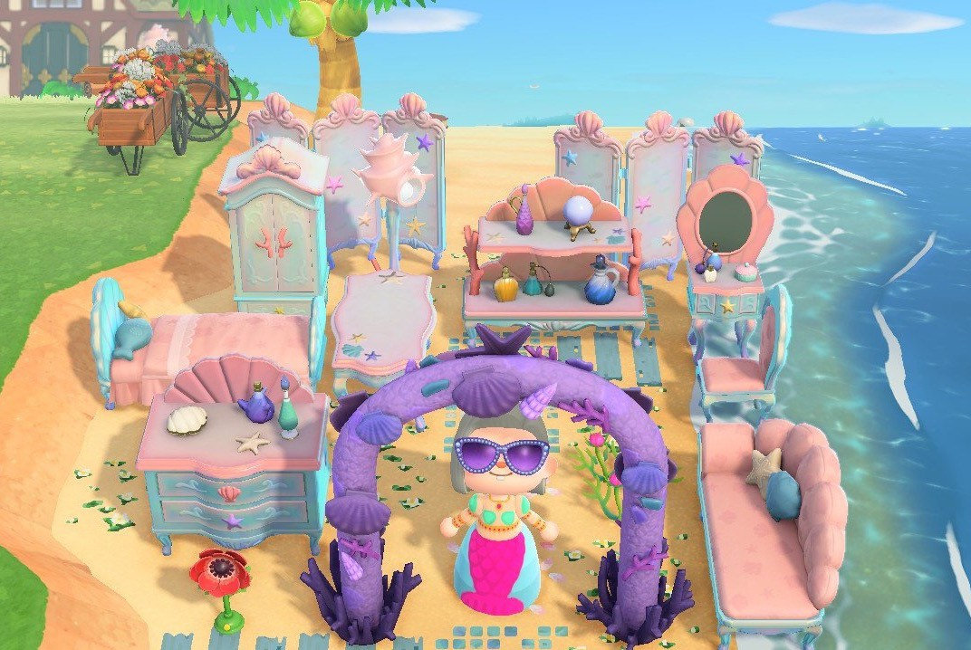 ACNH Mermaid Furniture Full Set Animal Crossing Items Etsy