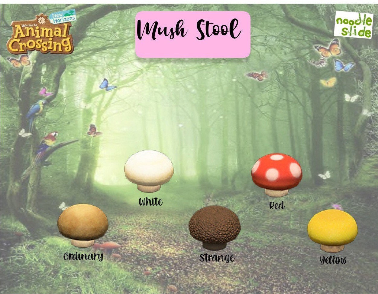 ACNH Mushroom Items Mush Furniture Animal Crossing New Horizon Etsy