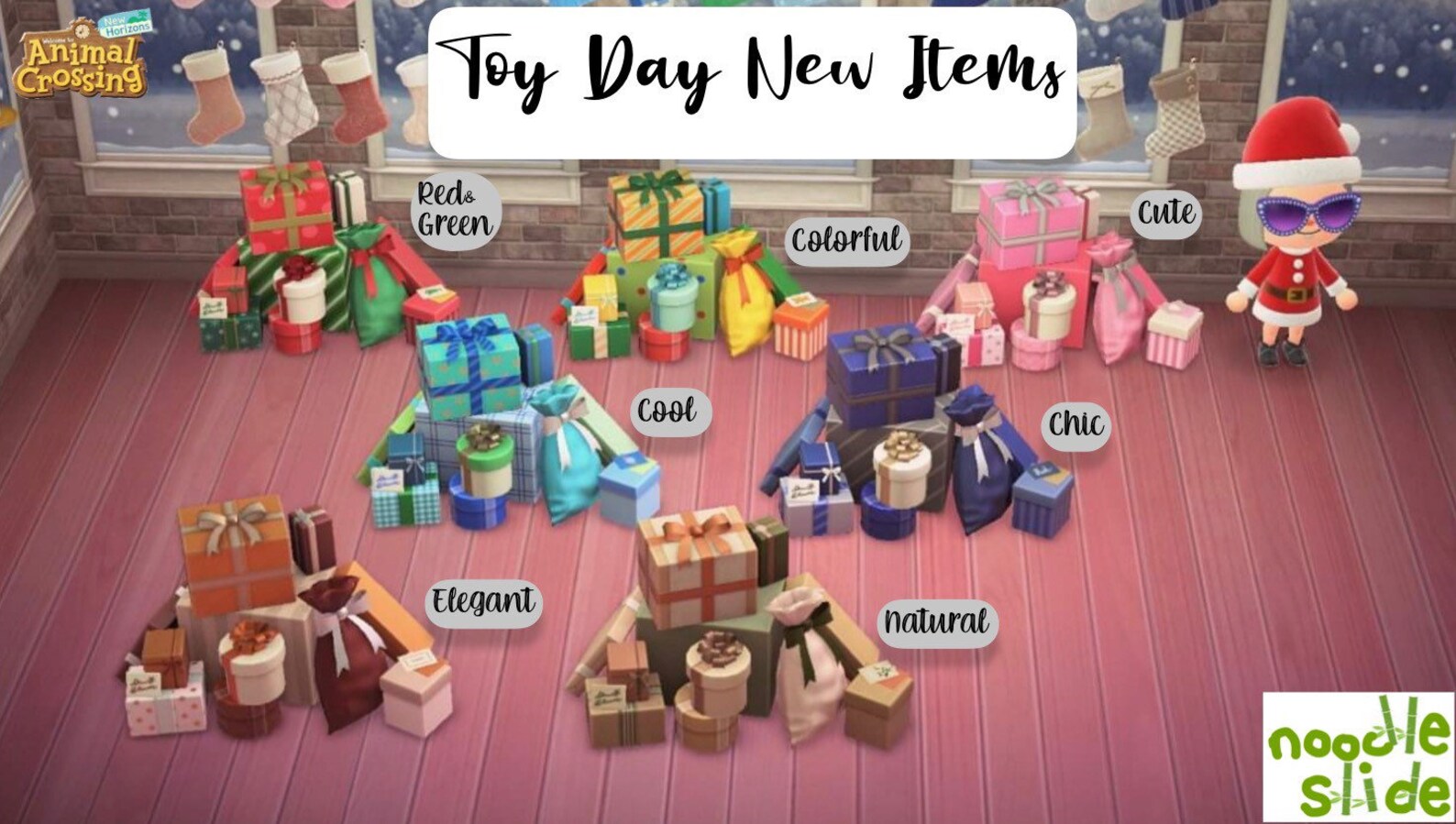 ACNH Toy Day Nieuwe items Kerst xmas Animal Crossing Meubilair Etsy