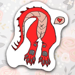 Fluffy Butt Stickers - Spikey Dragon