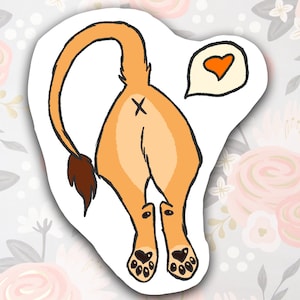Stickers fesses moelleux - Lion