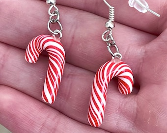 candy cane earrings