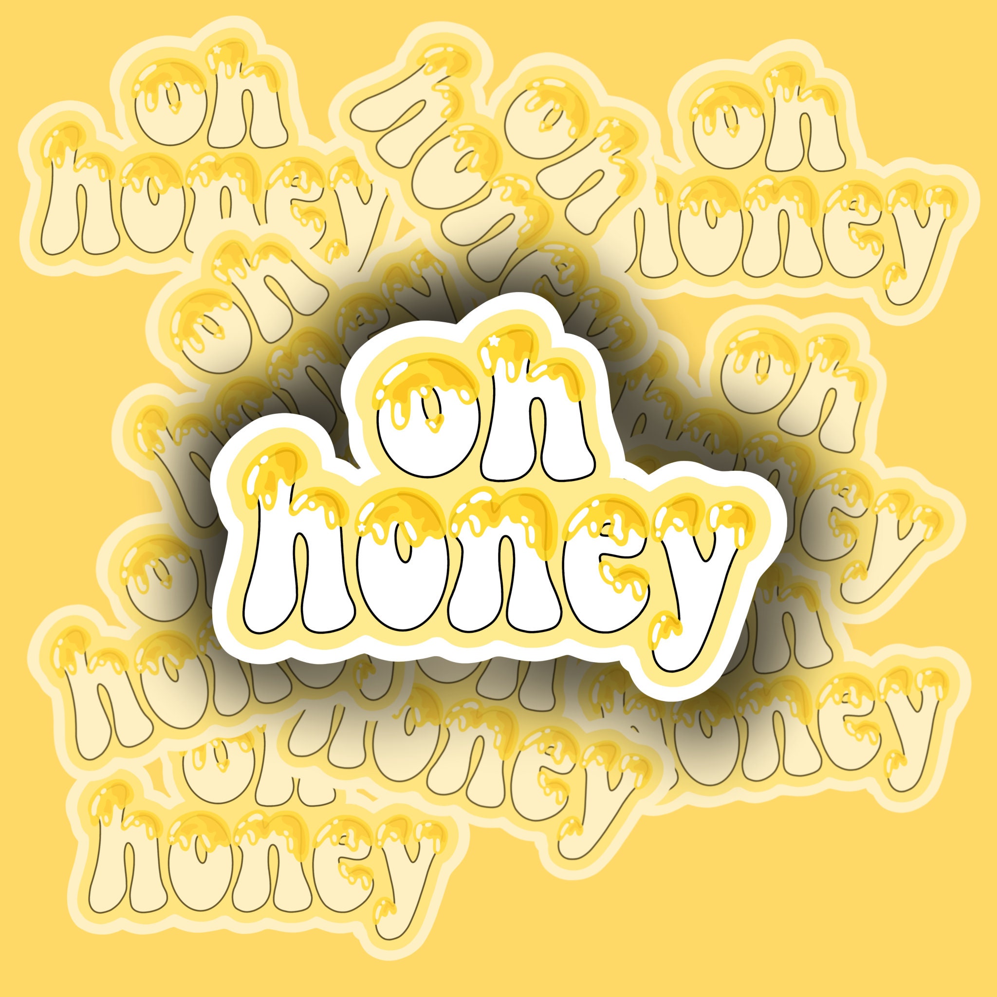 Oh Honey Sticker for Sale by Visual-Asylum