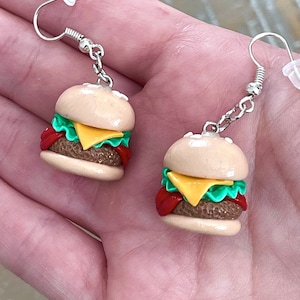 cheeseburger earrings