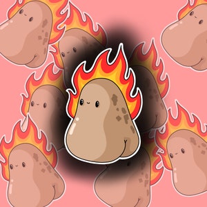 Pegatina de patata caliente