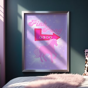 Pink Pony Club Print – Chappell Roan Inspired Pop Art Poster | Y2K Aesthetic Wall Art in 3 Sizes | Dopamine Decor