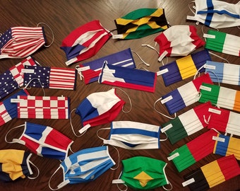 International FLAG Colors - Pleated, Cloth Face Masks/Coverings