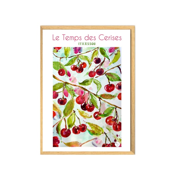 customizable basque deco cherry poster