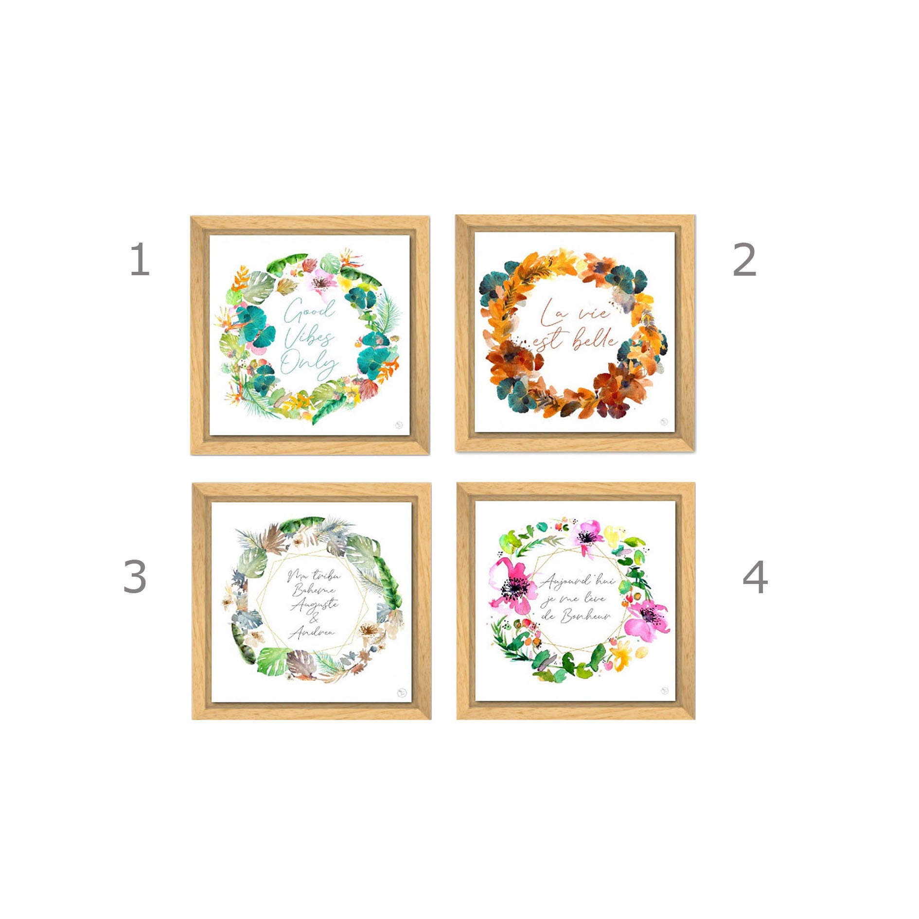 Affiche Citation - Tableau Affiche Bonheur Personnalisée